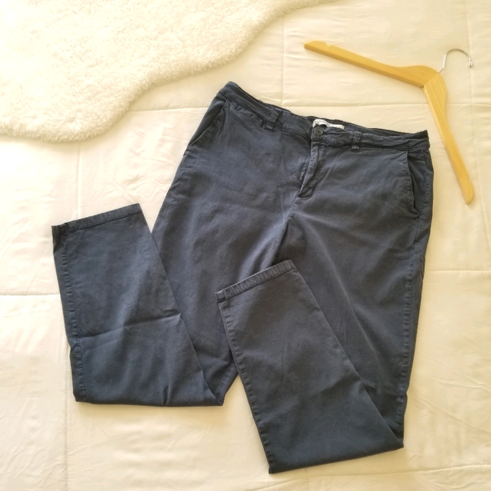 ZARA Basic Navy Blue Pants Size 8